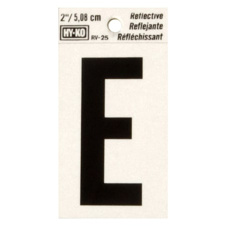 Hy-Ko 2In Reflective Letter E, 10PK B00417